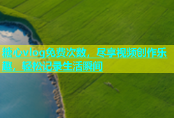 糖心vlog免费次数，尽享视频创作乐趣，轻松记录生活瞬间