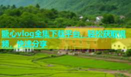 糖心vlog全集下载平台，轻松获取视频，快速分享