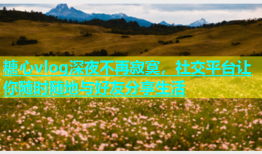 糖心vlog深夜不再寂寞，社交平台让你随时随地与好友分享生活