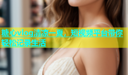 糖心vlog清凉一夏，短视频平台带你轻松记录生活