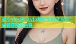糖心vlog永久vip解锁全站高清无广告畅享精彩内容