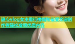 糖心vlog女主排行榜揭秘最受欢迎创作者轻松发现优质内容