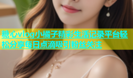 糖心vlog小橘子精彩生活记录平台轻松分享每日点滴吸引粉丝关注