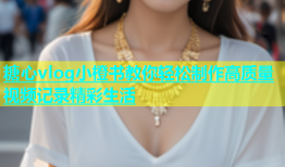 糖心vlog小橙书教你轻松制作高质量视频记录精彩生活