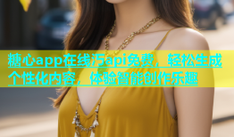 糖心app在线汅api免费，轻松生成个性化内容，体验智能创作乐趣