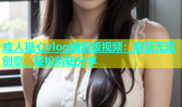 成人糖心vlog破解版视频：解锁无限创意，轻松剪辑分享