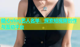 糖心vlog艺人名单：探索短视频创作与互动平台