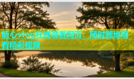 糖心vlog在线观看网页：随时随地观看精彩视频