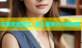 深夜释放自己，糖心视频vlog随时录