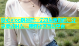 糖心vlog韩雅茜：记录生活瞬间，分享美好时光，视频社区互动平台