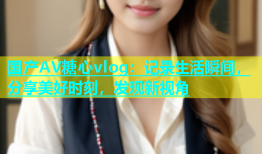 国产AV糖心vlog：记录生活瞬间，分享美好时刻，发现新视角