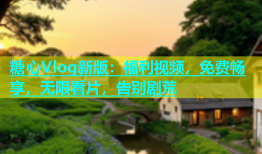 糖心Vlog新版：福利视频，免费畅享，无限看片，告别剧荒