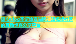 糖心vlog圣诞惊喜喵喵：短视频社区的互动惊喜分享平台