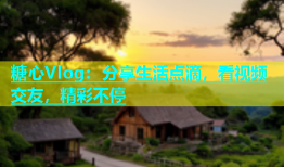 糖心Vlog：分享生活点滴，看视频交友，精彩不停