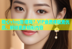 糖心vlog靠谱吗？VIP会员体验更优质，解锁更多精彩内容