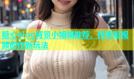 糖心vlog背景小姐姐推荐，探索短视频创作新玩法
