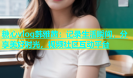 糖心vlog韩雅茜：记录生活瞬间，分享美好时光，视频社区互动平台