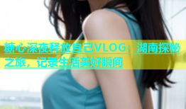 糖心深夜释放自己VLOG：湖南探秘之旅，记录生活美好瞬间