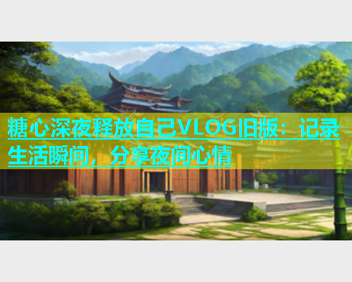 糖心深夜释放自己VLOG旧版：记录生活瞬间，分享夜间心情