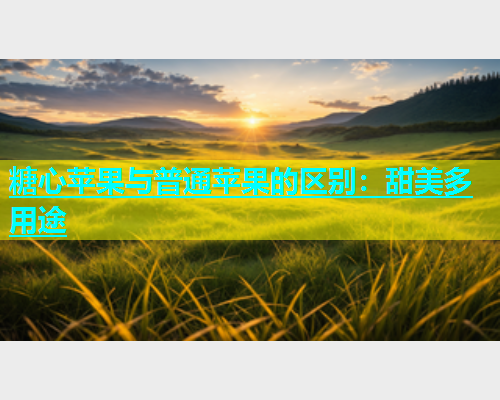 糖心苹果与普通苹果的区别：甜美多用途
